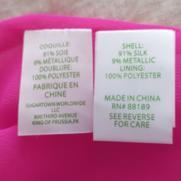 Lilly Pulitzer Silk top with gold - Picture 6 of 9